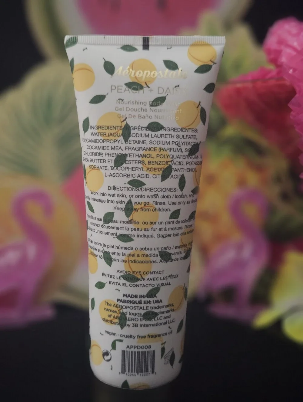 NWT Aéropostale Peach + Daisy Nourishing Body Wash - Peach & Green